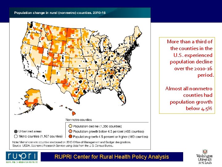 More than a third of the counties in the U. S. experienced population decline