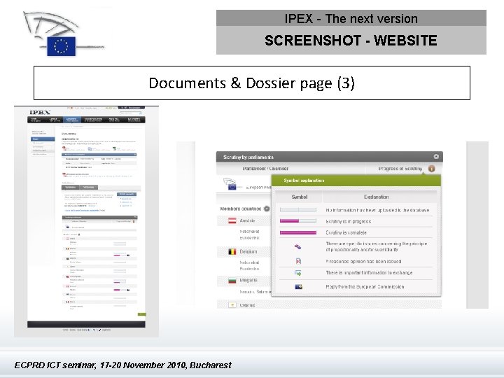 IPEX - The next version SCREENSHOT - WEBSITE Documents & Dossier page (3) ECPRD