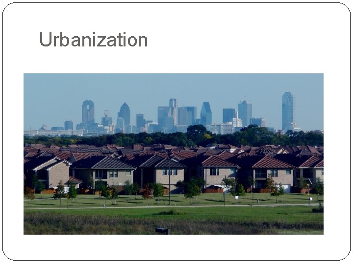 Urbanization 