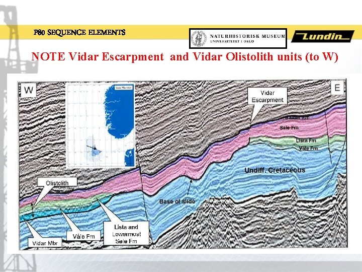 P 80 SEQUENCE ELEMENTS NOTE Vidar Escarpment and Vidar Olistolith units (to W) 