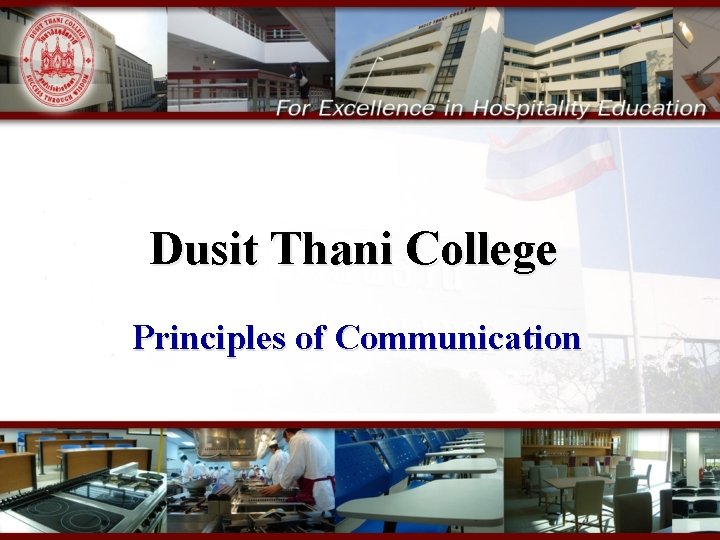 Dusit Thani College Principles of Communication 