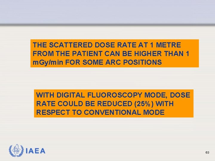 THE SCATTERED DOSE RATE AT 1 METRE FROM THE PATIENT CAN BE HIGHER THAN