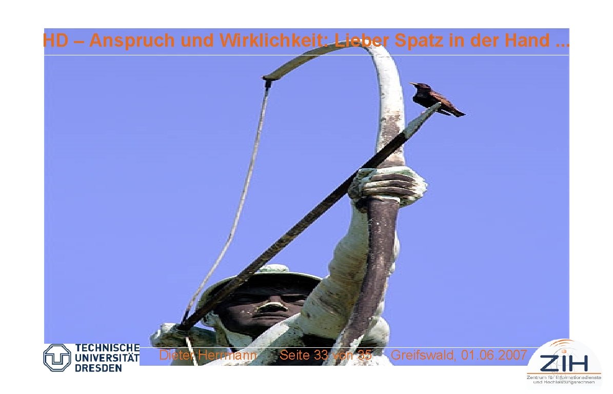 HD – Anspruch und Wirklichkeit: Lieber Spatz in der Hand. . . Dieter Herrmann