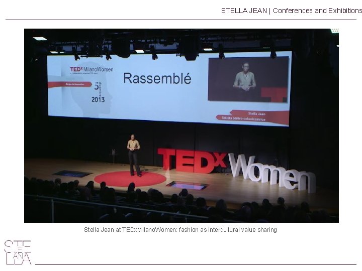 STELLA JEAN | Conferences and Exhibitions Stella Jean at TEDx. Milano. Women: fashion as