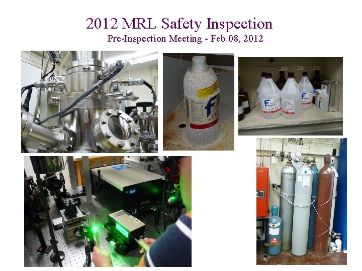 2012 MRL Safety Inspection Pre-Inspection Meeting - Feb 08, 2012 