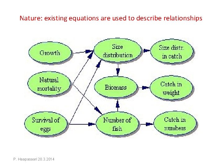 Nature: existing equations are used to describe relationships P. Haapasaari 20. 3. 2014 