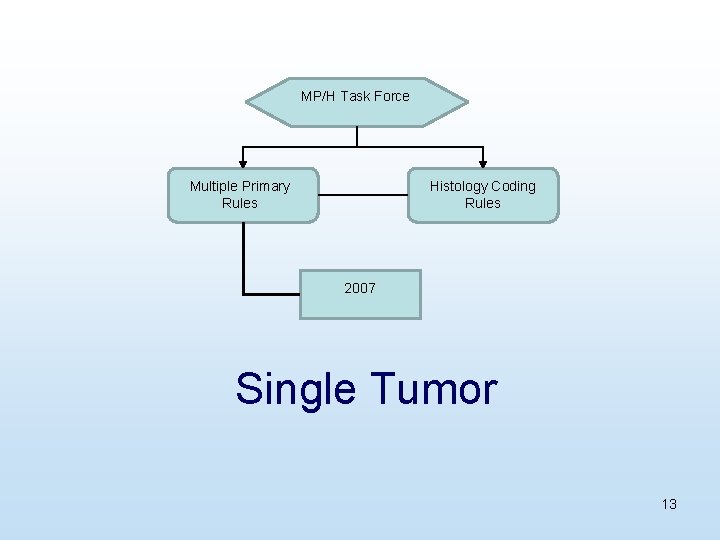 MP/H Task Force Multiple Primary Rules Histology Coding Rules 2007 Single Tumor 13 