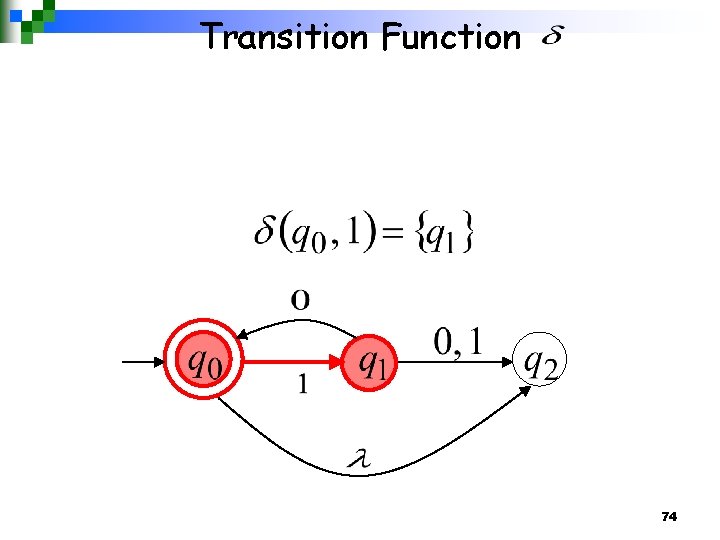 Transition Function 74 