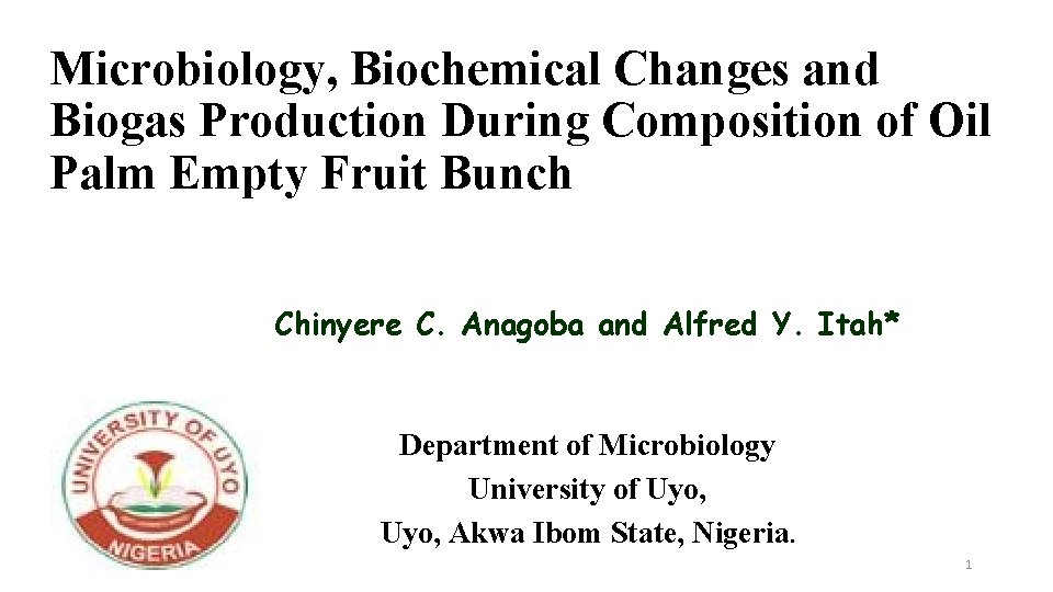 Microbiology, Biochemical Changes and Biogas Production During Composition of Oil Palm Empty Fruit Bunch