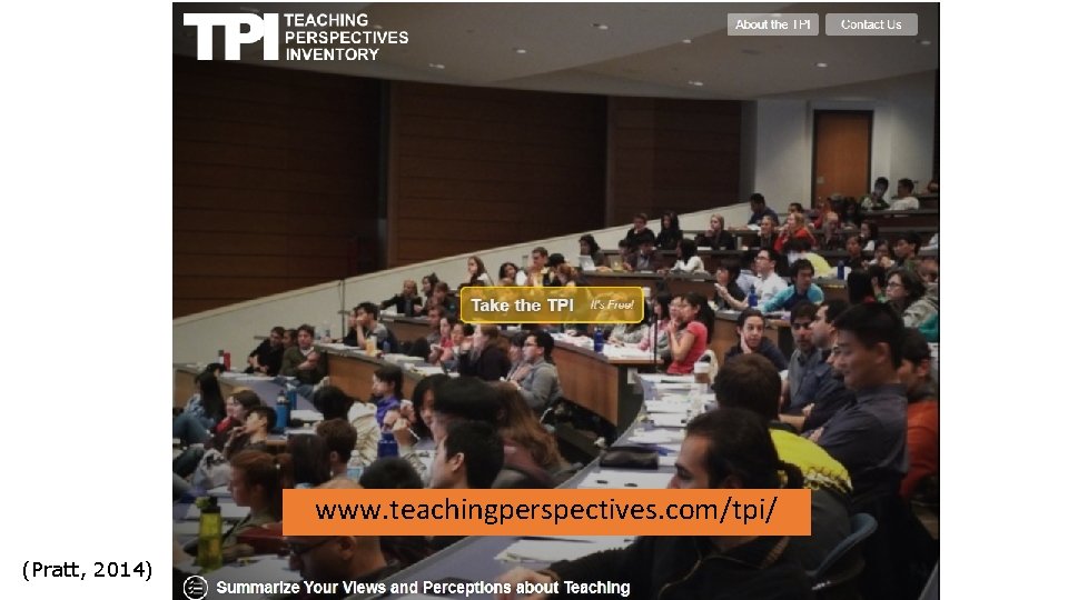 www. teachingperspectives. com/tpi/ (Pratt, 2014) 