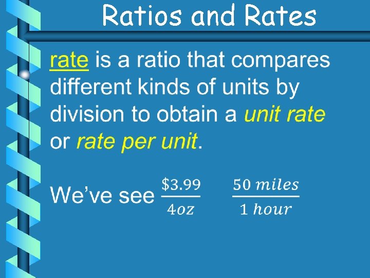 Ratios and Rates 