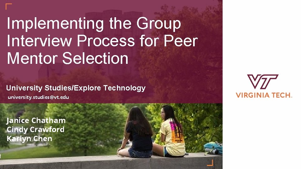 Implementing the Group Interview Process for Peer Mentor