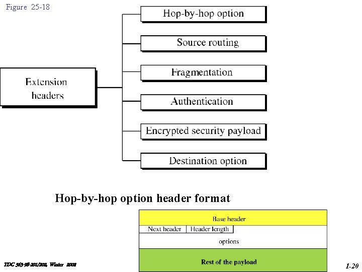 Figure 25 -18 Hop-by-hop option header format TDC 563 -98 -201/202, Winter 2002 1