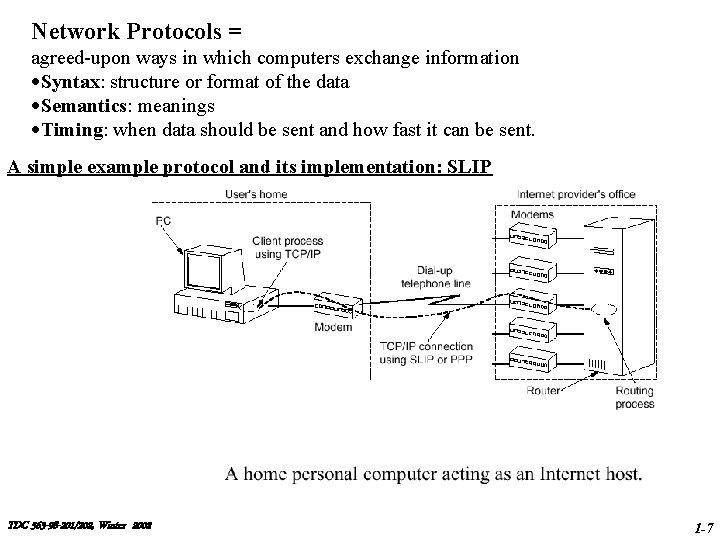 Network Protocols = agreed-upon ways in which computers exchange information ·Syntax: structure or format