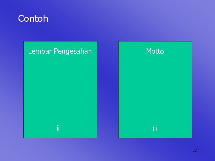 Contoh Lembar Pengesahan Motto ii iii 22 