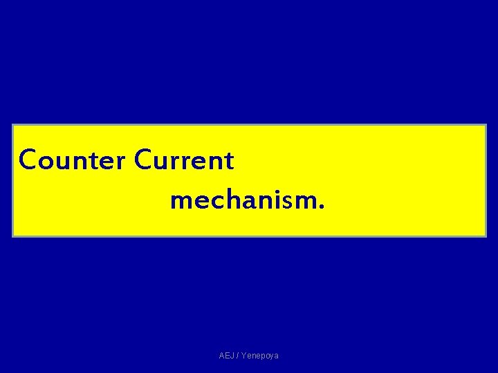 Counter Current Reabsorption and secretion along the mechanism. different parts of nephron AEJ / Counter Current Reabsorption and secretion along the mechanism. different parts of nephron AEJ /