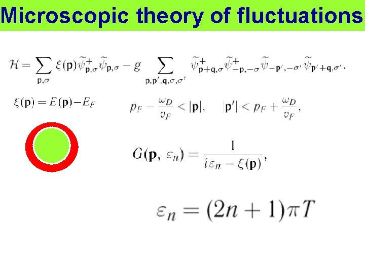 Microscopic theory of fluctuations 