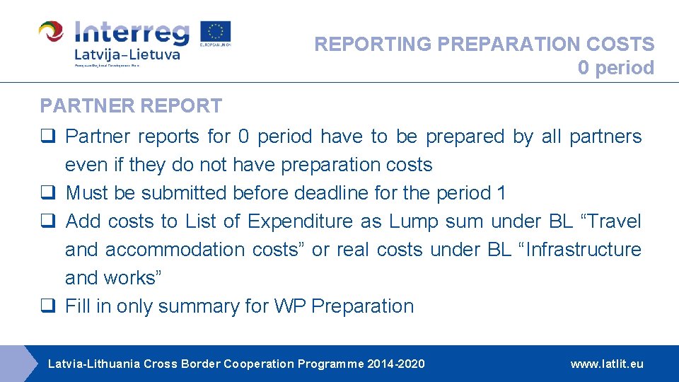 REPORTING PREPARATION COSTS 0 period PARTNER REPORT q Partner reports for 0 period have REPORTING PREPARATION COSTS 0 period PARTNER REPORT q Partner reports for 0 period have