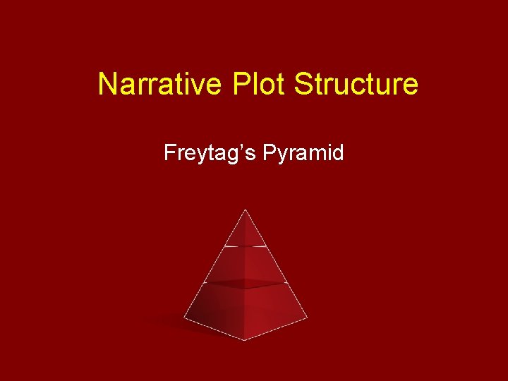 Narrative Plot Structure Freytag’s Pyramid 