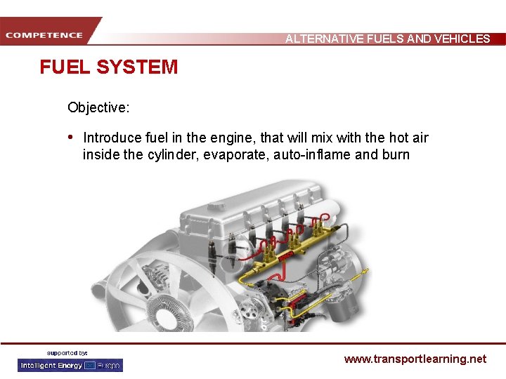 ALTERNATIVE FUELS AND VEHICLES FUEL SYSTEM Objective: • Introduce fuel in the engine, that