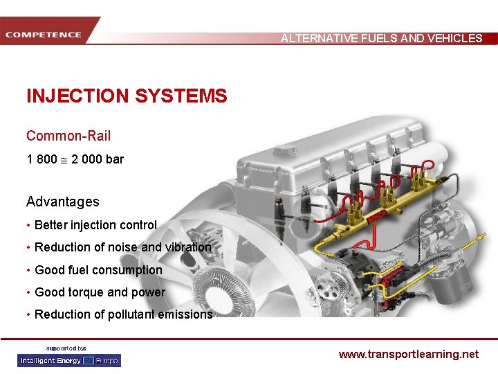 ALTERNATIVE FUELS AND VEHICLES INJECTION SYSTEMS Pressão máx. 1350 – 1500 bar Common-Rail 1