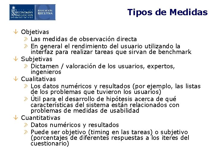 Tipos de Medidas â Objetivas » Las medidas de observación directa » En general