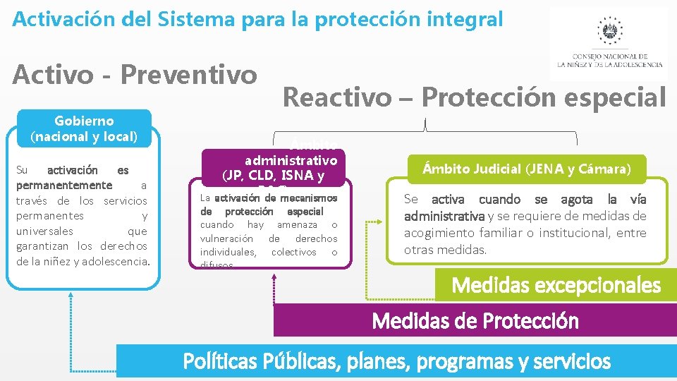 Activación del Sistema para la protección integral Activo - Preventivo Gobierno (nacional y local)