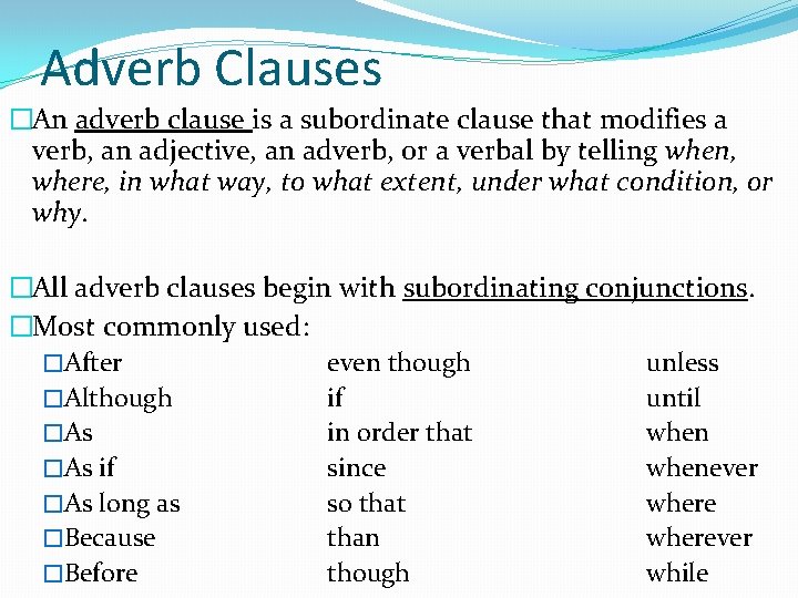 Grammar Clauses And Sentences Clauses A Clause Is Grammar Clauses And Sentences Clauses A Clause Is
