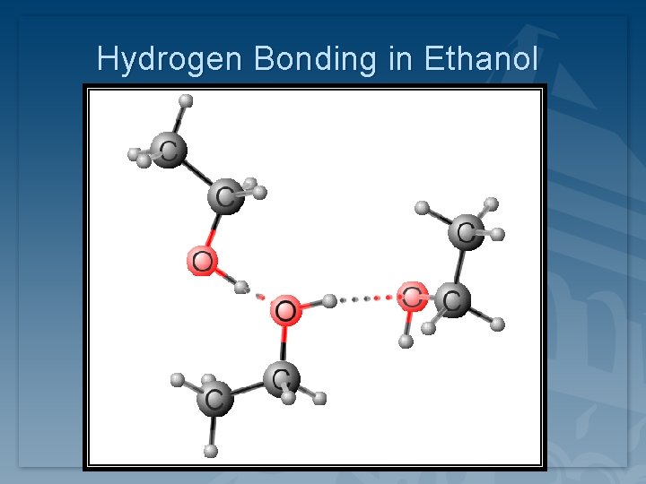 Hydrogen Bonding in Ethanol Hydrogen Bonding in Ethanol