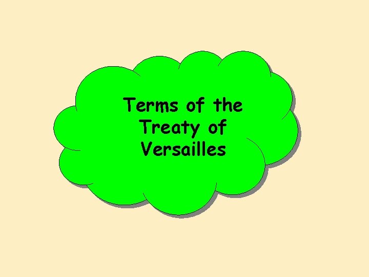 Terms of the Treaty of Versailles 