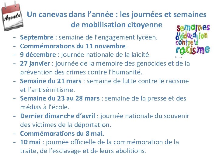 Un canevas dans l’année : les journées et semaines de mobilisation citoyenne - Septembre