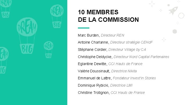 10 MEMBRES DE LA COMMISSION Marc Burden, Directeur REN Antoine Charlanne, Directeur stratégie CEHd.