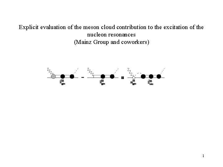 Explicit evaluation of the meson cloud contribution to the excitation of the nucleon resonances