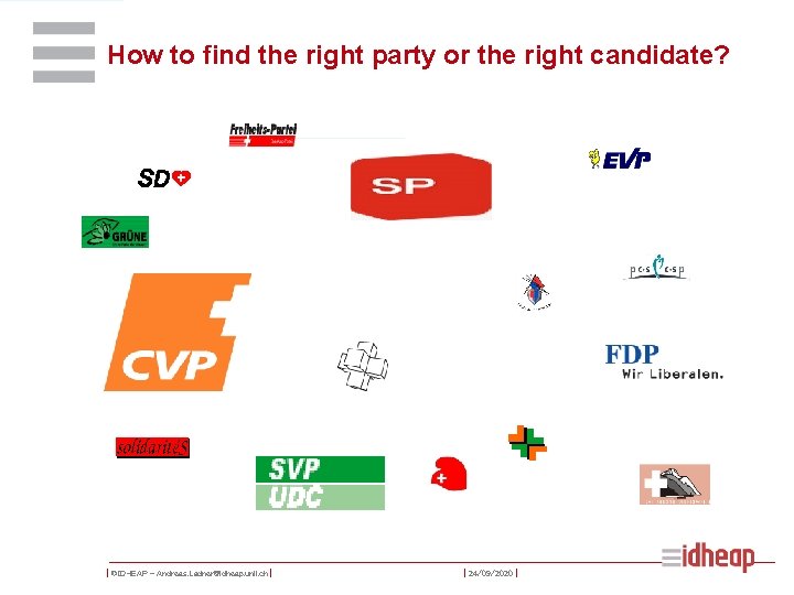 How to find the right party or the right candidate? | ©IDHEAP – Andreas.