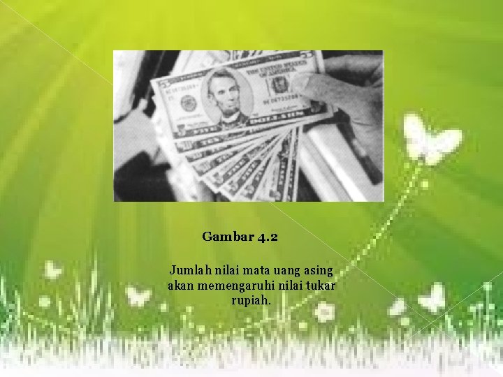 Gambar 4. 2 Jumlah nilai mata uang asing akan memengaruhi nilai tukar rupiah. 