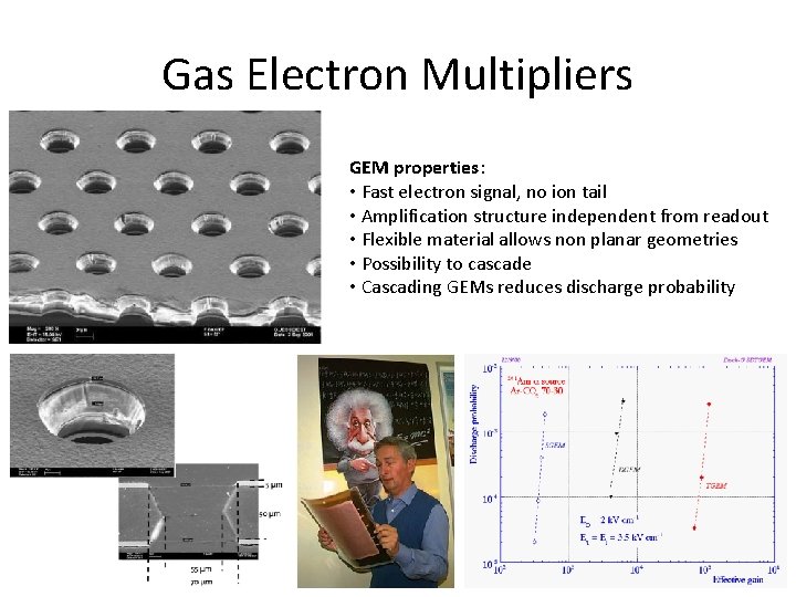 Gas Electron Multipliers GEM properties: • Fast electron signal, no ion tail • Amplification