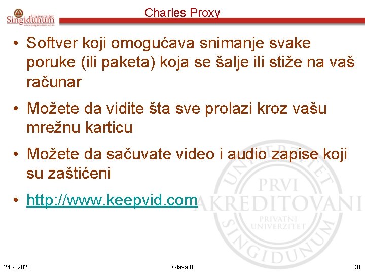Charles Proxy • Softver koji omogućava snimanje svake poruke (ili paketa) koja se šalje