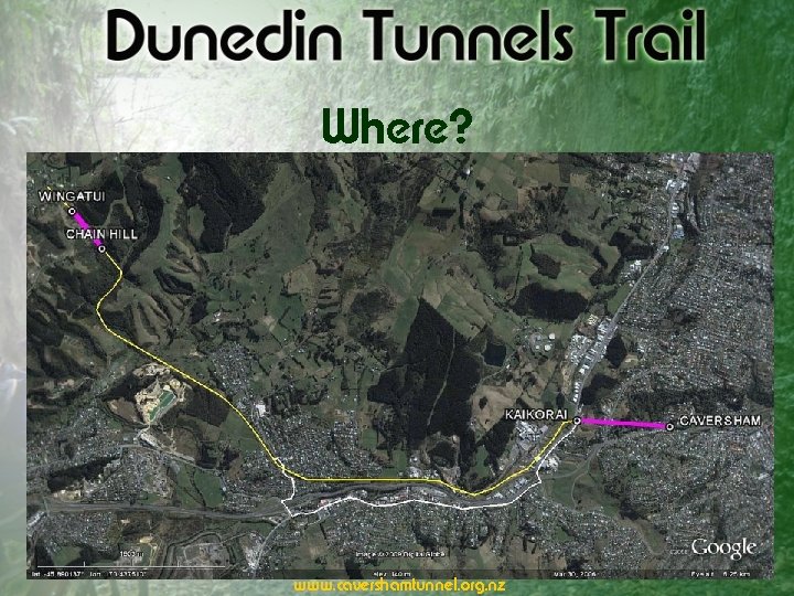 Where? www. cavershamtunnel. org. nz 