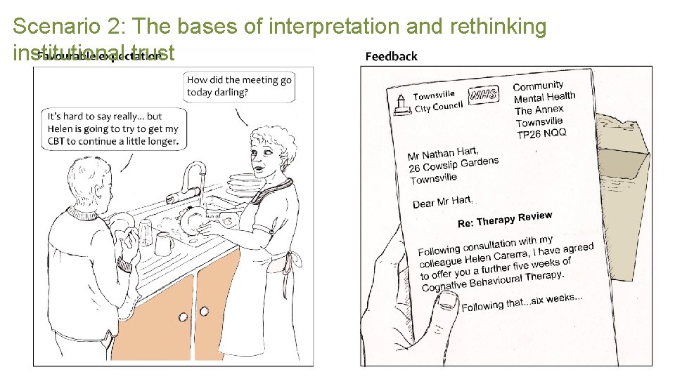 Scenario 2: The bases of interpretation and rethinking institutional trust 