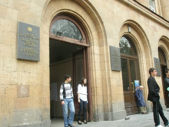 YEREVAN STATE UNIVERSITY OF ARCHITECTURE AND CONSTRUCTION YEREVAN STATE UNIVERSITY OF ARCHITECTURE AND CONSTRUCTION