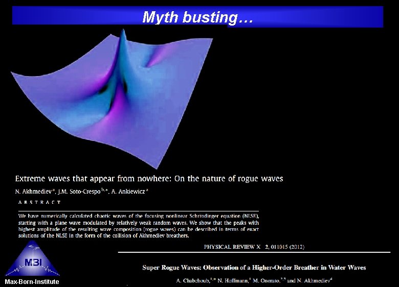 Myth busting… Max-Born-Institute 