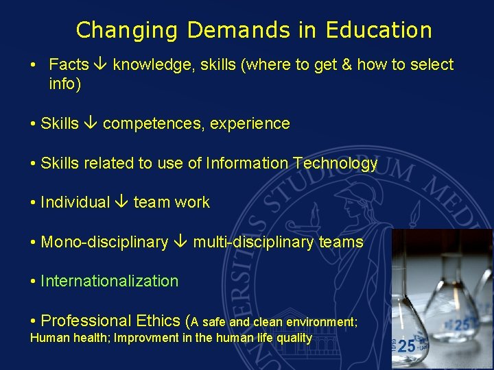 Changing Demands in Education • Facts knowledge, skills (where to get & how to