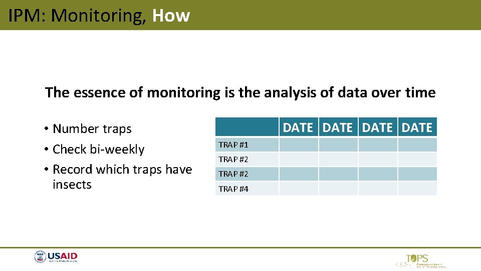 IPM: Monitoring, How The essence of monitoring is the analysis of data over time IPM: Monitoring, How The essence of monitoring is the analysis of data over time