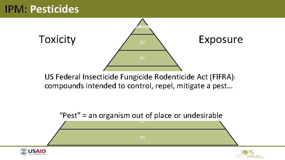 IPM: Pesticides Toxicity #7 Exposure #6 #5 US Federal Insecticide Fungicide Rodenticide Act (FIFRA): IPM: Pesticides Toxicity #7 Exposure #6 #5 US Federal Insecticide Fungicide Rodenticide Act (FIFRA):