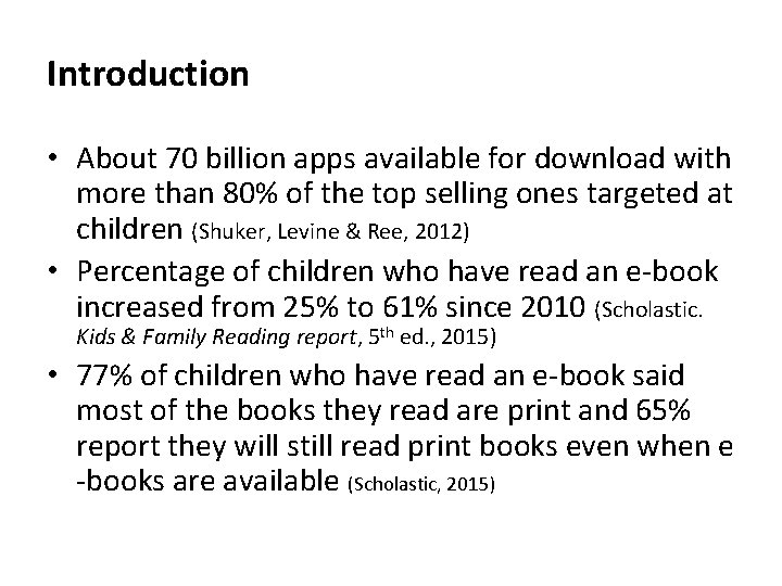 Introduction • About 70 billion apps available for download with more than 80% of