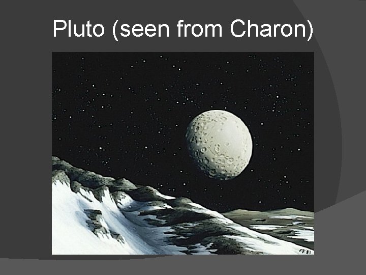 Pluto (seen from Charon) Pluto (seen from Charon)