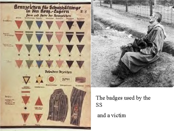 The badges used by the SS and a victim 