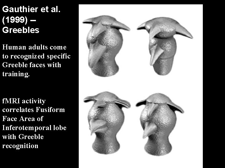 Figure 4. 24, page 129 Gauthier et al. (1999) -Greebles Copyright © 2002 Wadsworth