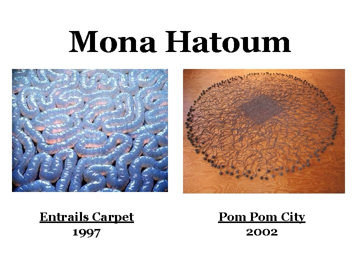 Mona Hatoum Entrails Carpet 1997 Pom City 2002 