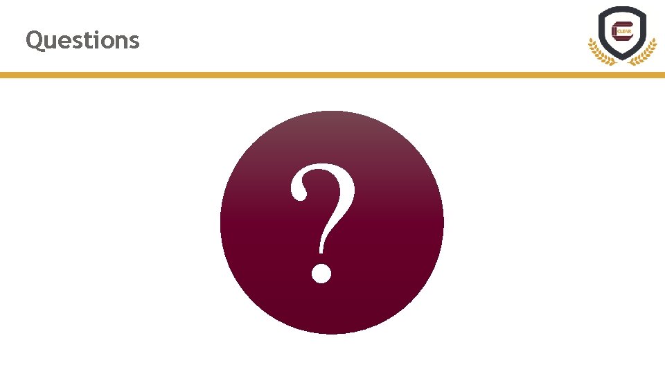 Questions ? Questions ?
